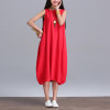 2018 New Summer dress Fashion women Clothing Loose Plus Size sleeveless Dress Casual Cotton Linen Sundress Vestidos Robe 2018 New Summer dress Fashion women Clothing Loose Plus Size sleeveless Dress Casual Cotton Linen Sundress Vestidos Robe
