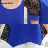 2018 New Summer Blouses Women Lace Blouse Shirt Long Section Plus size 5XL Bottoming Shirts Lace Stitching Blusas Feminina Tops
