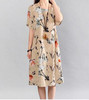 2018 New Summer dress Casual Plus Size Women Dress Vintage Printing cotton Linen Loose long Dress Vestidos Robe Dresses 2018 New Summer dress Casual Plus Size Women Dress Vintage Printing cotton Linen Loose long Dress Vestidos Robe Dresses