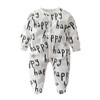 Adorable 2018 Infant Rompers for Newborns and Toddlers - Long Sleeve Happy Print Jumpsuit for Baby Boys and Girls