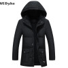 Men's Plus Size Waterproof Down Jacket - 2017 Long Hooded Winter Parka for Casual Style and Warmth
