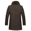Men's 2017 Winter Casual Thick Warm Long Cashmere Coat with Big Fur Collar - Stylish and Comfortable Woll Mantel