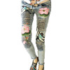 Stylish Floral Embroidered Denim Jeans for Women – 2017 Trendy Leisure Trousers C094