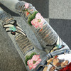 Stylish Floral Embroidered Denim Jeans for Women – 2017 Trendy Leisure Trousers C094