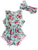 Adorable Floral Baby Girls Romper Jumpsuit Sunsuit with Tassels | Stylish One-Piece Outfit for Newborns and Infants (0-24 Months)