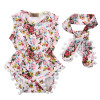 Adorable Floral Baby Girls Romper Jumpsuit Sunsuit with Tassels | Stylish One-Piece Outfit for Newborns and Infants (0-24 Months)