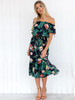 Boho Chic Floral Off-Shoulder Dress for Summer Style