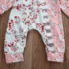 Floral Newborn Baby Girl Outfit Set - Long Sleeve Bodysuit Romper Jumpsuit with Matching Hat - 2-Piece Sunsuit Clothing Set