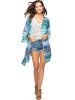 Stylish Floral Long Sleeve Beach Cover-Up Top for Summer Fashion