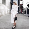 Elegant Floral Lace Blouse with Trendy Lantern Sleeves for a Chic Look