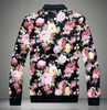 Men's Floral Bomber Jacket - 2023 Trendy Cotton Twill with Stand Collar & Free Shipping