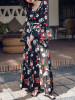 Floral Flared Sleeve Tops with Elegant Long Skirts for Stylish Outfits