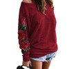 Stylish Black Floral Embroidery Sweatshirt for Women - Sexy Off-Shoulder Hollow Out Design, Casual Ripped Hoodie Tracksuit