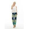 Floral Plus Size Wide Leg Harem Pants - High Waist Loose Palazzo Trousers for Women - Comfortable Beach Wear