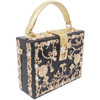 Floral Crystal Evening Clutch Bag for Women - Elegant Silver Hardcase Crossbody Totes and Acrylic Handbags