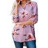 Stylish Floral Long Sleeve Blouse for Women - Loose Fit Casual Autumn Winter Work Top - Plus Size Tunic Shirt 2XL