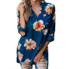 Stylish Floral Long Sleeve Blouse for Women - Loose Fit Casual Autumn Winter Work Top - Plus Size Tunic Shirt 2XL
