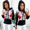 Floral Women's Hoodie Sweatshirt with Pocket - Casual Autumn Pullover Tracksuit Top for Everyday Wear