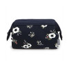 Floral Canvas Makeup Bag for Women - Portable Cosmetic Organizer and Toiletry Holder with Zipper, Perfect for Travel and On-the-Go Use