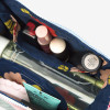 Floral Canvas Makeup Bag for Women - Portable Cosmetic Organizer and Toiletry Holder with Zipper, Perfect for Travel and On-the-Go Use