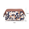 Floral Canvas Makeup Bag for Women - Portable Cosmetic Organizer and Toiletry Holder with Zipper, Perfect for Travel and On-the-Go Use