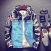 Stylish Floral Bomber Jacket for Men | Hip Hop Slim Fit Hooded Coat | Plus Size 4XL Available