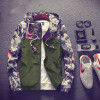 Stylish Floral Bomber Jacket for Men | Hip Hop Slim Fit Hooded Coat | Plus Size 4XL Available