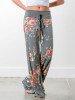 Floral Wide Leg Casual Pants with Bandage Design – Trendy Comfort for Every Occasion