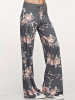 Floral Wide Leg Casual Pants with Bandage Design – Trendy Comfort for Every Occasion