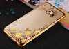 Stylish Floral Diamond Case for Samsung Galaxy A3 2016 - Bling TPU Clear Cover for A3, A5, A7, J3, J5, J7 Prime - Luxe Flower Design