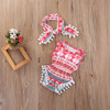 Floral Baby Girls Sleeveless Romper Bodysuit Set with Headband - Classic One-Piece Sunsuit Outfit for Summer