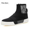 Stylish High Top Zipper Ankle Boots for Men - Comfortable Casual Walking Flats for Autumn Winter
