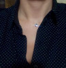 Elegant Zircon Choker Necklace for Women – Fine Transparent Invisible Design, Super Shiny Jewelry for 2023