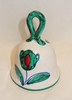 Vintage Hand Painted Ceramic Pottery Bell, SIGNED- I A ITALY