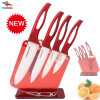 FINDKING Beauty Gifts Zirconia red handle Ceramic Knife with holder kitchen Set 3" 4" 5" 6" inch+ Peeler+Holder kitchen knife