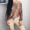 FinalFit Sequined Sweater Women Autumn Causal Knitted Women Sweater Pullovers Pull Femme