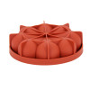 FILBAKE Kitchen 8 Petals Circular Wine Red Silicone Mousse Moulds Pan Cake Mold Baking Molds Decorating Tools