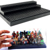 Figures Protection Showcase Single Sale Display Box with Base Plate for DIY Dolls Building Blocks Toys House Gift for Children