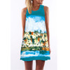 FICUSRONG Vestidos 2017 New Summer Dress Sleeveless Floral Print Casual Women Dress Above Knee Plus Size Women Clothing Dresses