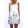 FICUSRONG Vestidos 2017 New Summer Dress Sleeveless Floral Print Casual Women Dress Above Knee Plus Size Women Clothing Dresses