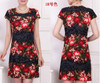 FICUSRONG L-4XL New Fashion Women Summer dress Slim Tunic Milk Silk print Floral dresses Casual Plus Size sexy bodycon dress
