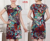 FICUSRONG L-4XL New Fashion Women Summer dress Slim Tunic Milk Silk print Floral dresses Casual Plus Size sexy bodycon dress
