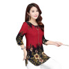 FGLAC Women blouses shirt Fashion Casual loose printed chiffon blouses 2017 Summer plus size women tops