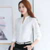 FGLAC Chiffon blouses New 2017 Women shirt Fashion Casual Long-sleeved chiffon shirt Elegant Slim Solid color lady blusas shirt