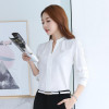 FGLAC Chiffon blouses New 2017 Women shirt Fashion Casual Long-sleeved chiffon shirt Elegant Slim Solid color lady blusas shirt
