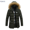 FGKKS New Brand Clothing Winter Men Jacket Fashion Mens Winter Parka With Hood Casual Warm Men's Coats Thick Long Parkas Male