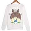 Fevengetoll 2017 Sweatshirts Kawaii Pullovers Moleton New Cute Totoro Hoodies Winter sudaderas mujer WMH35