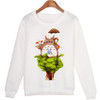Fevengetoll 2017 Sweatshirts Kawaii Pullovers Moleton New Cute Totoro Hoodies Winter sudaderas mujer WMH35