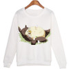 Fevengetoll 2017 Sweatshirts Kawaii Pullovers Moleton New Cute Totoro Hoodies Winter sudaderas mujer WMH35