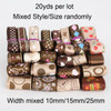 New Grosgrain Satin Ribbon random mixed Size/Style for Wedding Party Christmas Decoration DIY Gift Craft 20y/lot (1y/style)